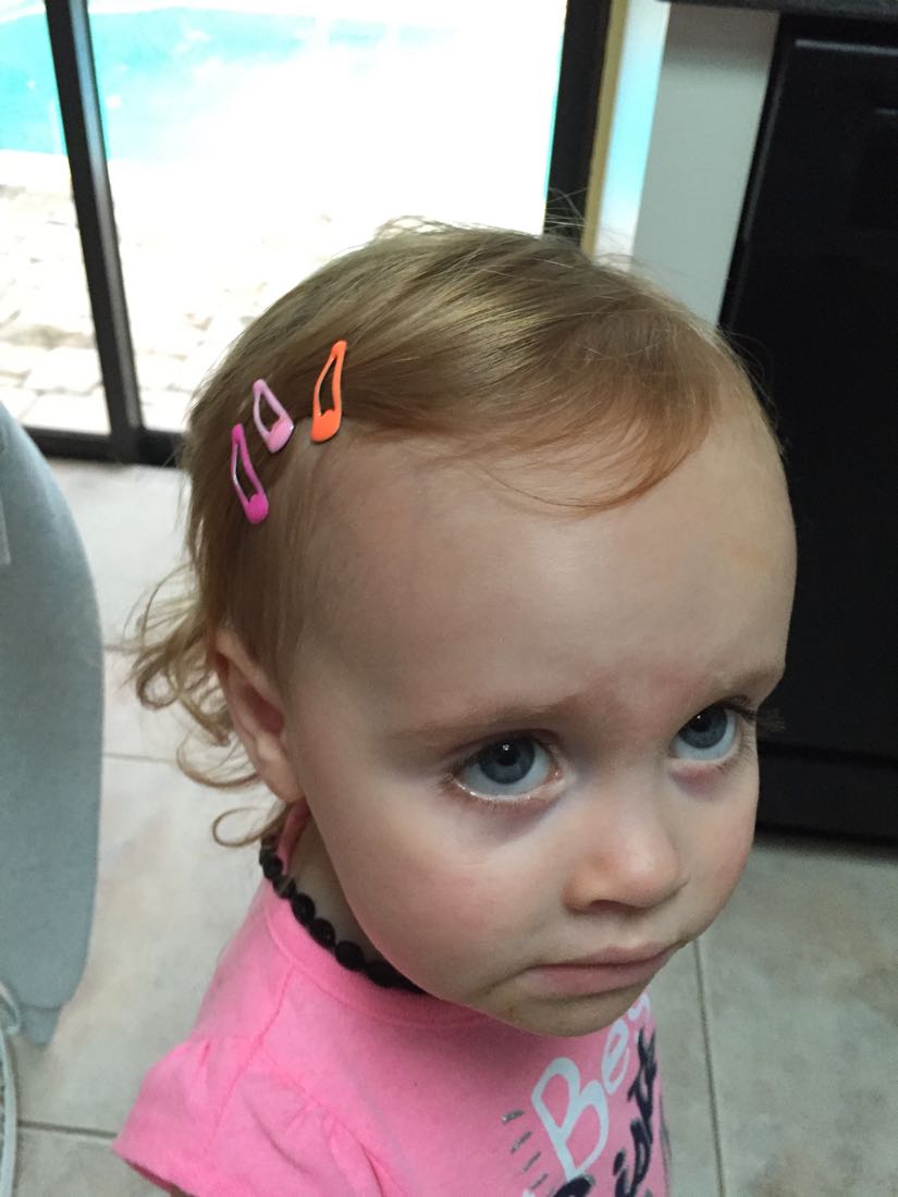 Ellie’s first barrettes