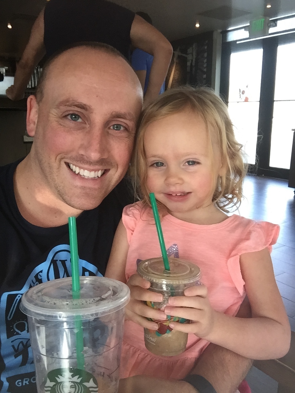 Monthly daddy/daughter date at Starbucks and Home Depot