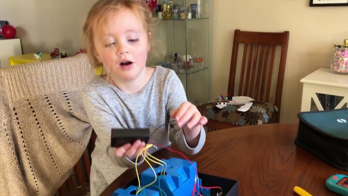 Ellie making her first electrical project [VIDEO]