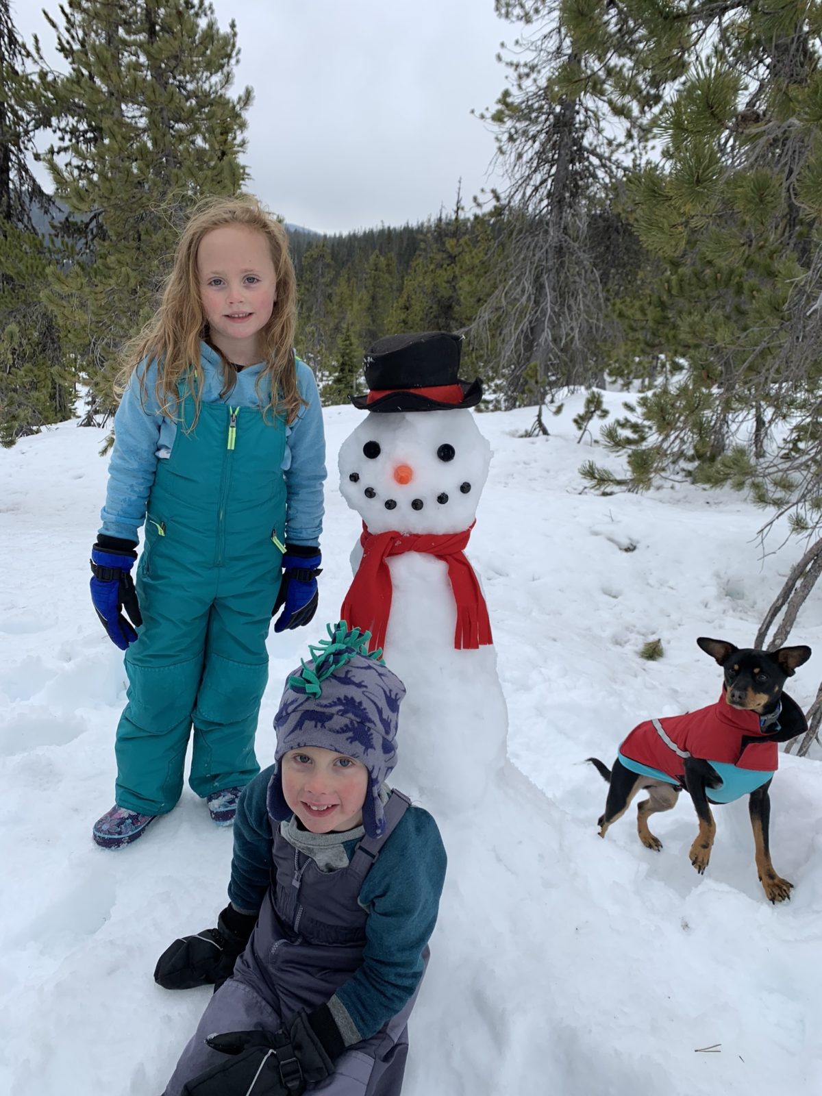 Building a snowman up on Mt Hood